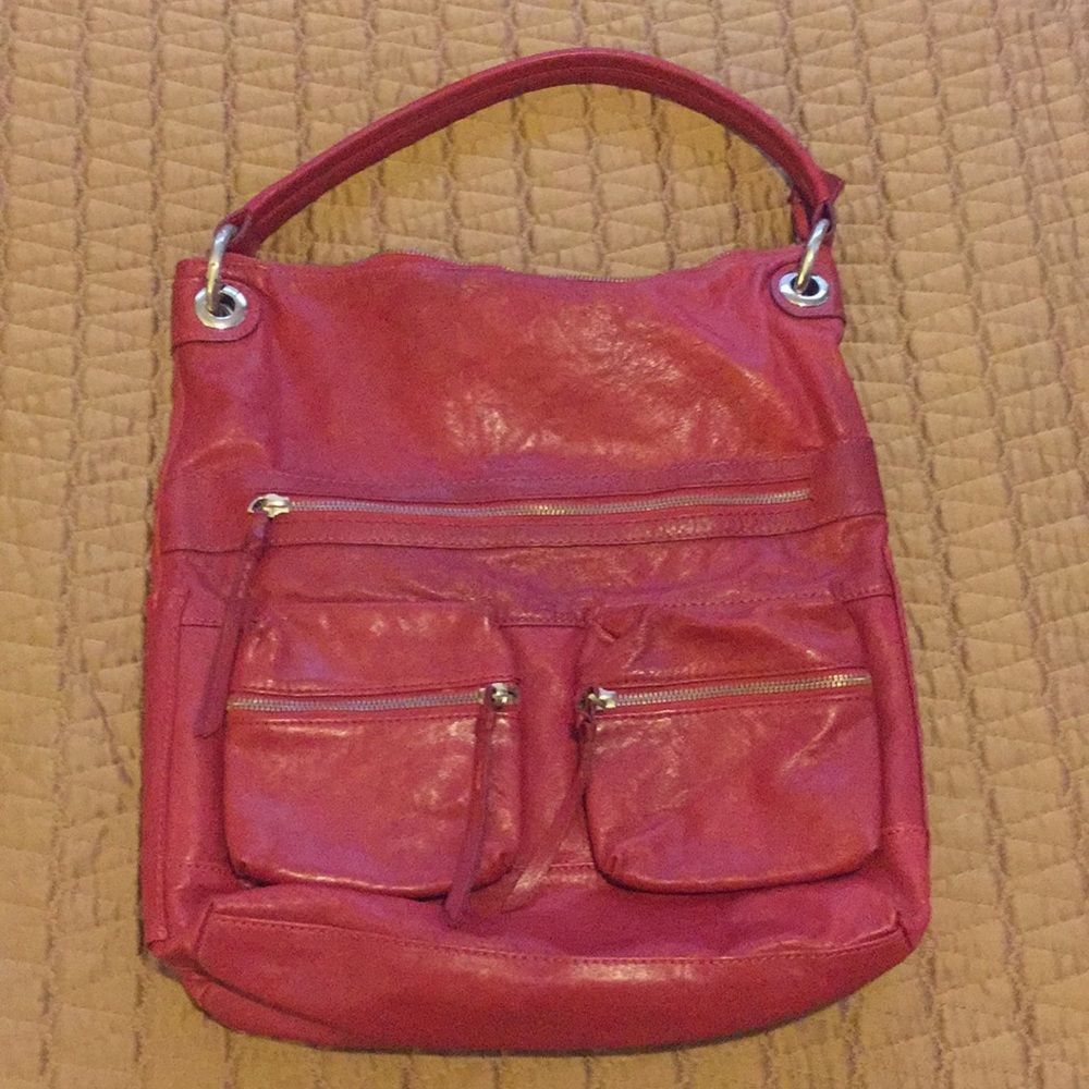 TANO CHERRY RED 100% ITALIAN LEATHER BAG